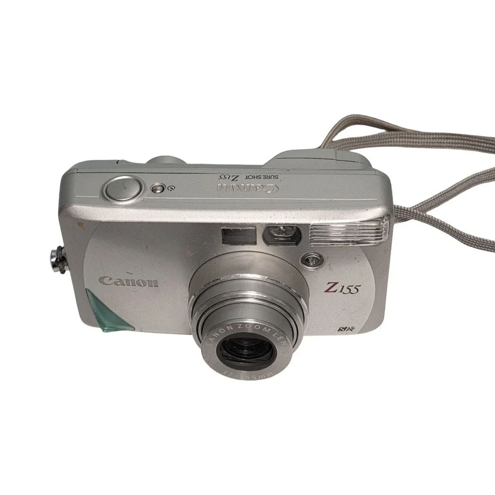 Canon Sure Shot Z155 Caption 35mm Point & Shoot Film Camera Silver Auto Focus